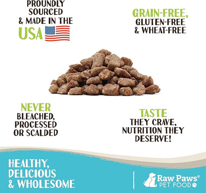 Raw Paws Freeze Dried Dog Food & Cat Food - Beef Recipe, 16-oz - Made in USA - Freeze-Dried Dog Food - Freeze Dried Raw Dog Food - Raw Dog Food Freeze Dried - Raw Food for Dogs - Freeze Dried Cat Food