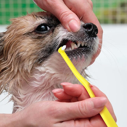 5pcs Dog Cat Toothbrush for Pet Dental Care, Micro Head Pets Toothbrush with Soft Bristles for Dog Oral Hygiene Deep Clean, Multi-Angle Round Pointed Cat Toothbrush