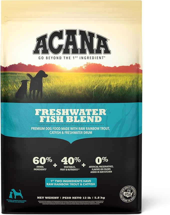 ACANA Grain Free Dry Dog Food, Freshwater Fish Dog Food Recipe, 13lb
