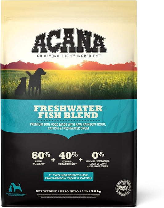 ACANA Grain Free Dry Dog Food, Freshwater Fish Dog Food Recipe, 13lb