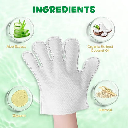 Hypoallergenic Cleaning Glove for Dog and Cat, Wipes Gloves for Dog and Cat Fur Face, Ear, Eye, Paws Cleaning Wipes Pet Wash Free Gloves, Grooming Wipes for Pet No Rinse Thick Dog Wipes Gloves 6PCS