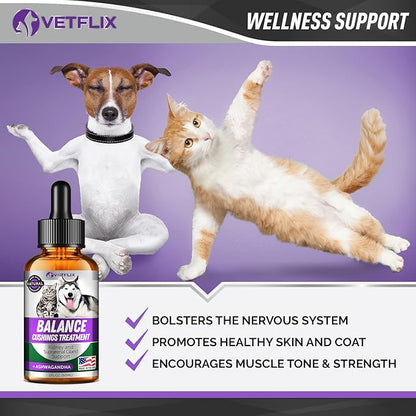 Pet Kidney Support for Dogs & Cats - Made in USA - Cushings Treatment for Dogs - Cat & Dog Supplement for Suprarenal Gland Support