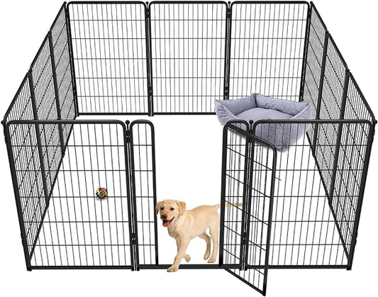 FXW Homeplus Dog Playpen Designed for Indoor Use, 45" Height for Large Dogs, Black│Patented