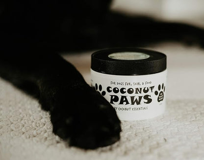 Coconut Paws, Organic Dog Essentials, with Coconut Oil, Olive Oil and Sunflower Oil, for Dog’s Skin, Hair, Ears, Teeth, and Nails, Dog Paw Balm and Nose Balm, 8 fl oz