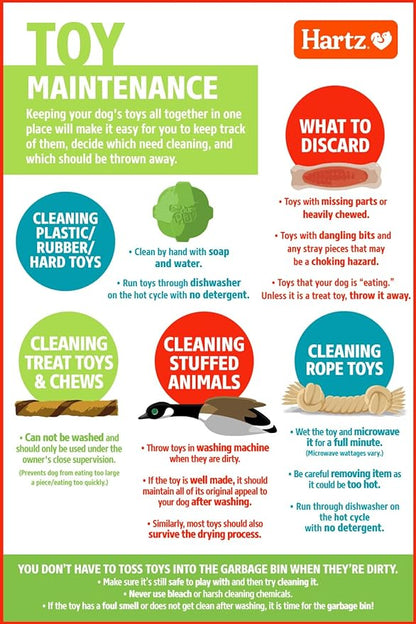 Hartz Chew 'n Clean Dental Duo Dog Treat & Chew Toy, Color Varies, Large, 3 Pack
