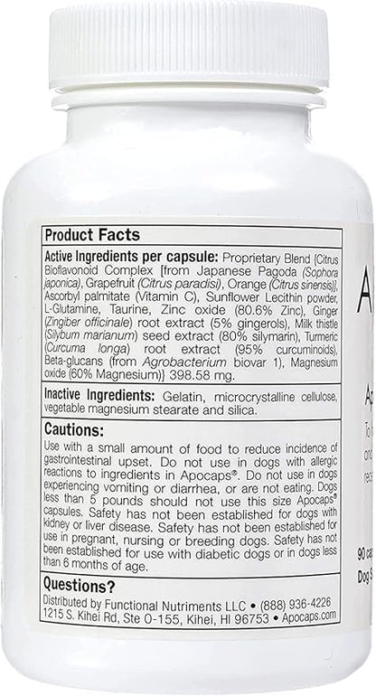 Apocaps CX Apoptogen Formula for Dogs, 90 Count (Pack of 1)