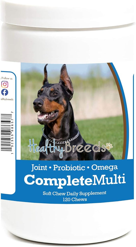 Healthy Breeds Doberman Pinscher All in One Multivitamin Soft Chew 120 Count