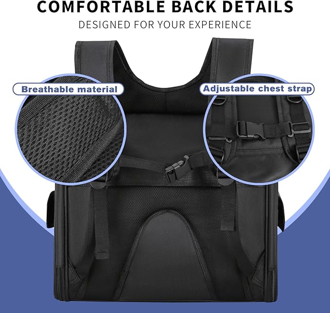 Cat Backpack Carrier for Cats and Dogs, Puppies, Fit Up to 18 Lbs, Dog Backpack Carrier, Cat Backpacks for Carrying Cats, Pet Carrier Backpack Great for Travel Hiking Camping Outdoor