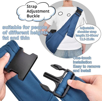CUBY Dog and Cat Sling Carrier - Small Dog Carrier Sling with Adjust Strap & Zip Pocket, Hands Free Soft Dog Slings for Small Dogs Cats Puppy Pets Outdoor Travel Safety Purse Bag (navy blue)