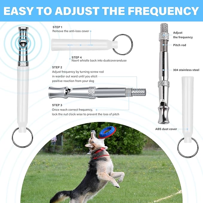 Dog Training Kit include Dog Training Clicker with Wrist Strap, Dog Whistle with Black Strap Lanyard, Dog Flying Discs, Dog Toy Balls, Suitable for Small Medium Dogs Training Tools (light-colored)