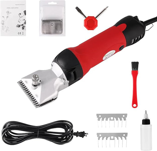 Horse Clipper 380W Professional Heavy Duty Horse Grooming Kit Electric Animal Grooming Clipper Trimmer Remover for Horses, Equine, Cattle, Pony and Large Thick Coat Animals
