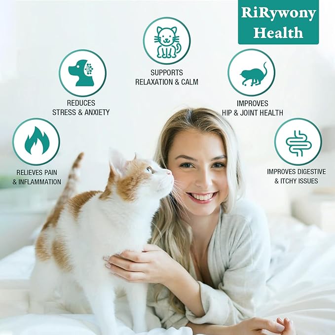 Pet Hemp Oil for Dogs Cats Hip Joint Support - Pure Hemp Drops for Arthritis Pain Anxiety Relief Stress-Hip Joint - Skin Health - Omega 3 6 9 Fatty Acids - Made in USA