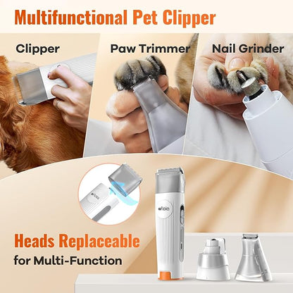 Afloia Dog Grooming Kit, 8 in 1 Dog Brush Vacuum Attachment with Dog Clippers Nail Trimmer Grinder Pet Brush Shedding Brush Comb & Scissors,for Vacuum Cleaners Like Dyson, Shark, Bissell, Eureka, etc