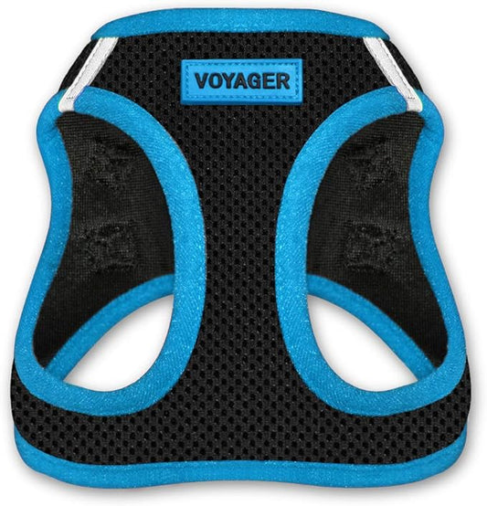 Voyager Step-In Air Dog Harness - All Weather Mesh Step in Vest Harness for Small and Medium Dogs by Best Pet Supplies - Blue, Medium