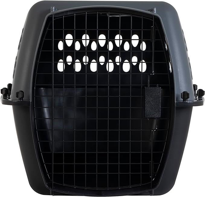 Petmate Pet Porter Dog Kennel 26", Dark Gray & Black, for Pets 20-25lbs, Made in USA