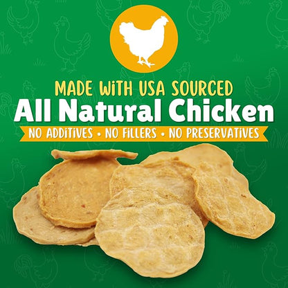 Lucky Premium Treats Chicken Lucky Chips for Dogs – Healthy Chicken Dog Treats Made in USA – Single Ingredient Dehydrated Chicken Jerky Dog Treats – 6 oz Jar