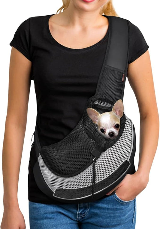 YUDODO Pet Dog Sling Carrier Breathable Mesh Travel Safe Sling Bag Carrier for Dogs Cats