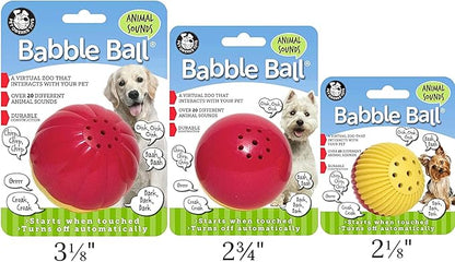 Pet Qwerks Animal Sounds Babble Ball - Interactive Chew Dog Toy - Large