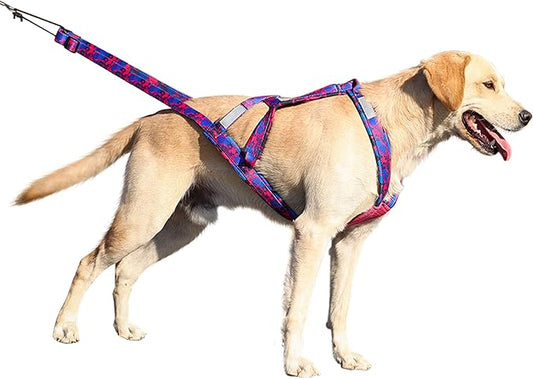 PET ARTIST Dog Weight Pulling Harness,Speed Training,Work Out Dog Sled Harness for Medium,Large Dogs,PINK,XL