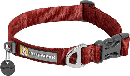 Ruffwear, Front Range Dog Collar, Durable and Comfortable Collar for Everyday Use, Red Clay, 20"-26"