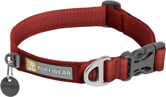 Ruffwear, Front Range Dog Collar, Durable and Comfortable Collar for Everyday Use, Red Clay, 20"-26"