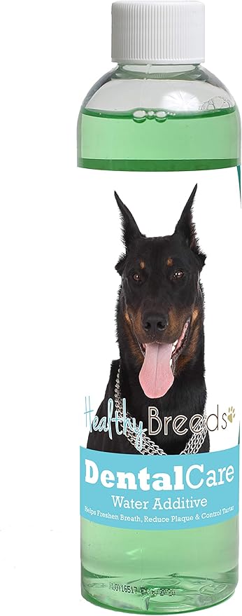 Healthy Breeds Dog Dental Care Water Additive for Beauceron - Helps Freshen Breath, Reduce Plaque & Control Tartar - Mint Flavor - 8 oz