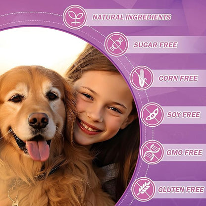 Omega 3 for Dogs Skin and Coat Supplement for Dogs Dog Allergy Chews Dog Itching Skin Relief Fish Oil for Dogs Dry Skin for Dogs Treatment Dog Salmon Oil Supplement 200 Tablets Omega 3 Chews for Dogs