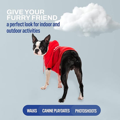 Reebok Dog Hoodie – Fleece Dog Sweater with Leash Hole, Cold Winter Dog Sweatshirt for Small Medium and Large Dogs, Premium Dog Fall Sweater Pullover Hoodie, Cozy Warm Perfect Dog Christmas Outfit