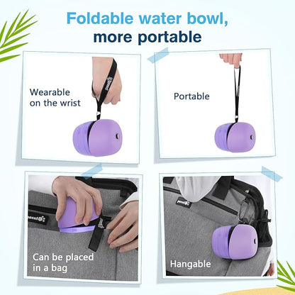 Pecute Portable Dog Water Bottle, 2 in 1 Cat Dog Travel Water Bottle Bowl Leakproof with Double Seal, BPA Free, Lightweight, Pet Small Animal Water Bottel Dispenser for Outdoor Walking Hiking Travels