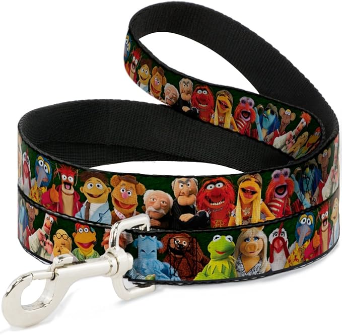 Buckle-Down Dog Leash Muppets 20 Character Group Pose Greens 6 Feet Long 1.0 Inch Wide, Multicolor (DL-6FT-WDY281)