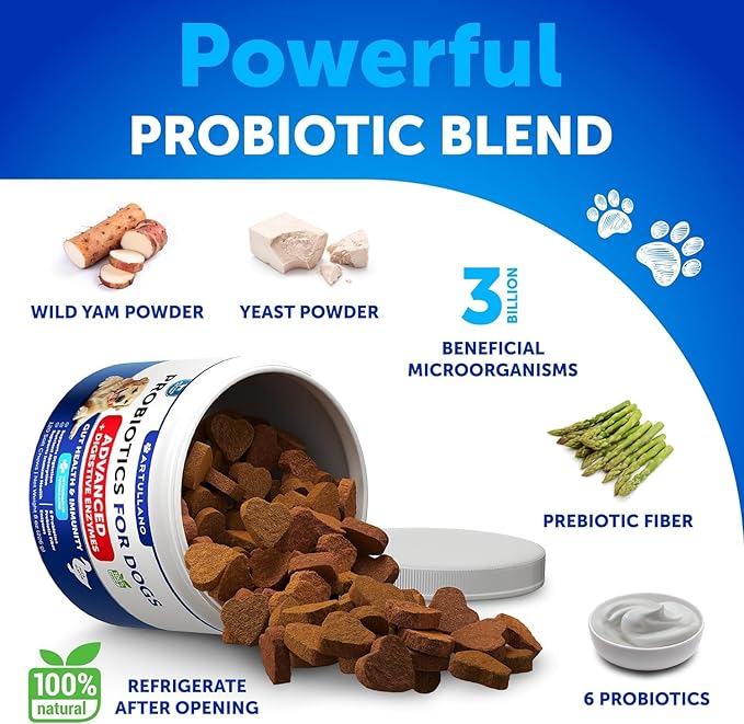 Probiotics for Dogs - Digestive Enzymes - All Breeds & Ages