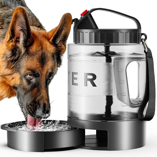 77oz Dog Water Bottle Dog Travel Water Bottle, Portable Dog Water Bowl Dispenser for Travel Camping Hiking Walking, Dog Water Drinking Bottle Dog Travel Water Bowl for Large Dogs