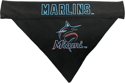 Pets First MAR-3217-L-XL MLB Dog Bandana - Miami Marlins Reversible Pet Bandana, Large/X-Large, MLB Team Color