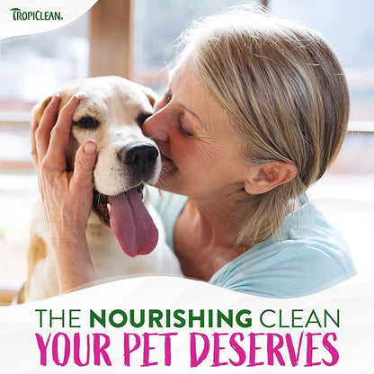 TropiClean Berry & Coconut Deep Cleansing Dog Shampoo | Deodorizing Natural Pet Shampoo Derived from Natural Ingredients | Cat Friendly | Made in the USA | 20 oz.