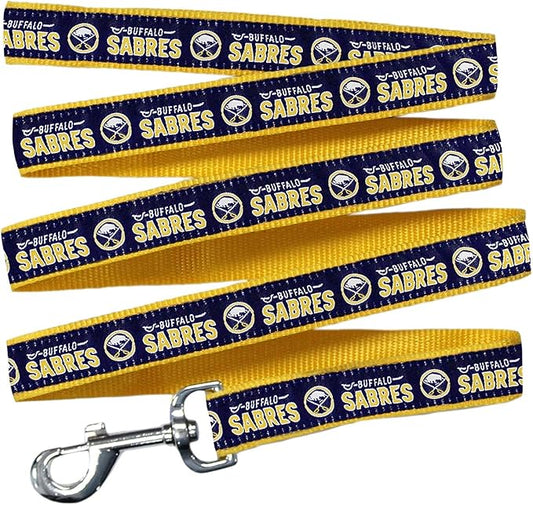 Pets First NHL Buffalo Sabres Leash for Dogs & Cats, Walk Cute & Stylish! The Ultimate Hockey Fan Leash!, Large (6 ft Long x 1 in Width) (SAB-3031-LG)