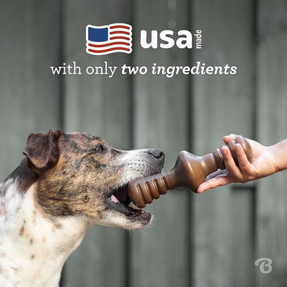 Benebone Zaggler Rolling Dog Chew Toy for Aggressive Chewers, Real Peanut, Made in USA, Small
