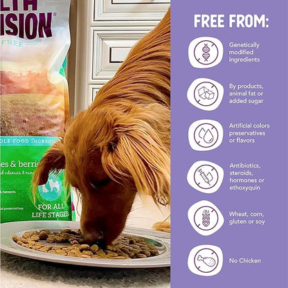 Health Extension Dry Dog Food, Natural Food with added Vitamins & Minerals, Suitable for All Puppies, Include Duck & Sweet Potato Recipe with Whole Vegetable & Berries (10 Pound)
