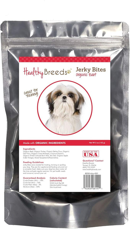 Healthy Breeds Shih Tzu Jerky Bites Beef Recipe Dog Treats 5 oz