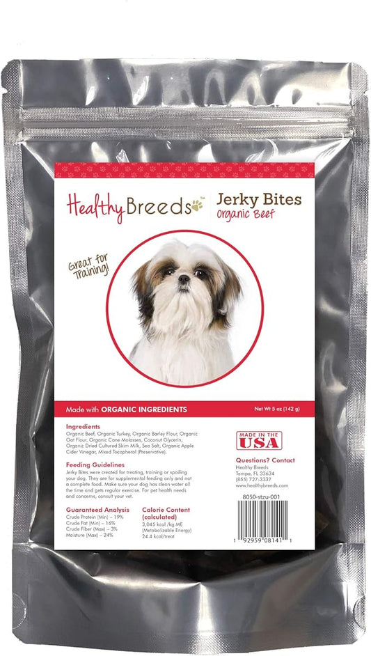 Healthy Breeds Shih Tzu Jerky Bites Beef Recipe Dog Treats 5 oz