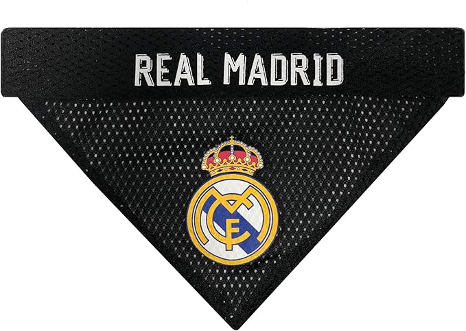 MLS Real Madrid REVERSIBLE BANDANA for DOGS & CATS. Cutest Pet Bandana Scarf Bib Apron Sports Fan Apparel, Team color, SIZE: Large / X-Large