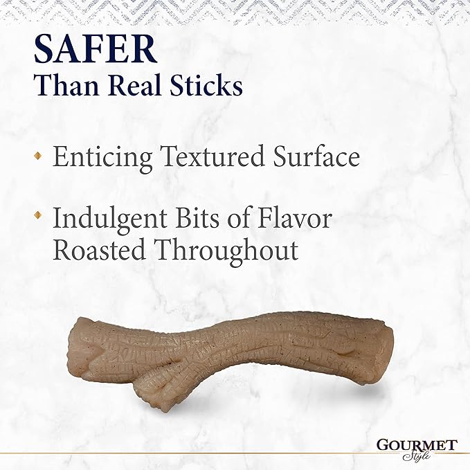 Nylabone Gourmet Style Strong Chew Stick Dog Chew Toy, Peanut Butter Flavor, Medium/Wolf (1 Count)
