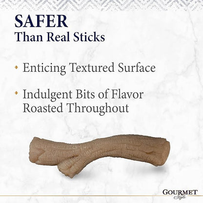 Nylabone Gourmet Style Strong Chew Stick Dog Chew Toy, Peanut Butter Flavor, Medium/Wolf (1 Count)
