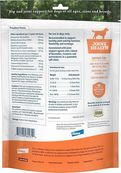 Pet Protect Synovi G4 Dog Joint Supplement Chews, 60-Count, for Dogs of All Ages, Sizes and Breeds