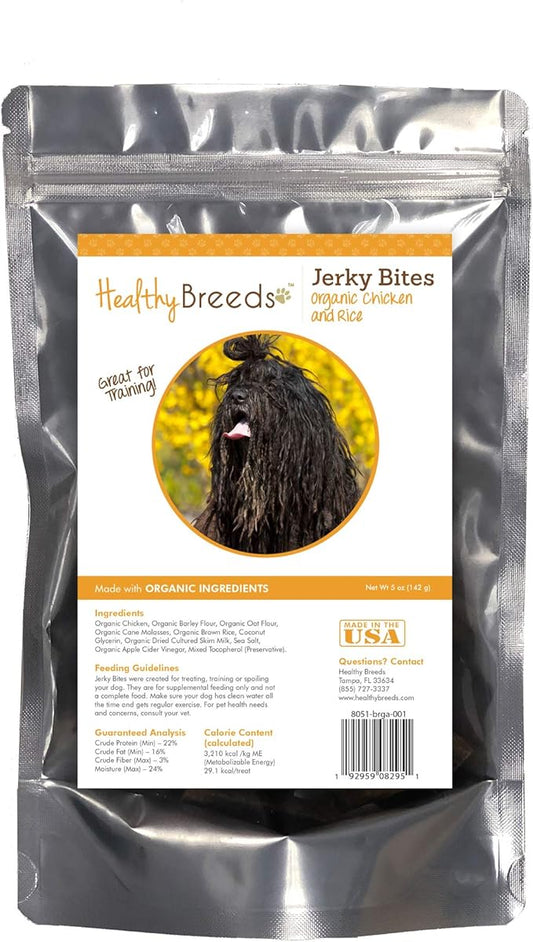 Healthy Breeds Bergamasco Jerky Bites Chicken & Rice Recipe Dog Treats 5 oz