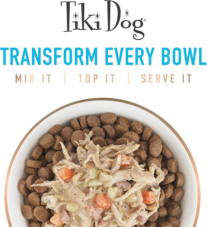 Tiki Dog Whole Foods Wet Dog Food, Chicken & Tuna, 3 oz. Cups (4 Count)