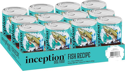Inception® Wet Dog Food Fish Recipe – Complete and Balanced Dog Food – Legume Free Meat First Wet Dog Food – 12/13oz case