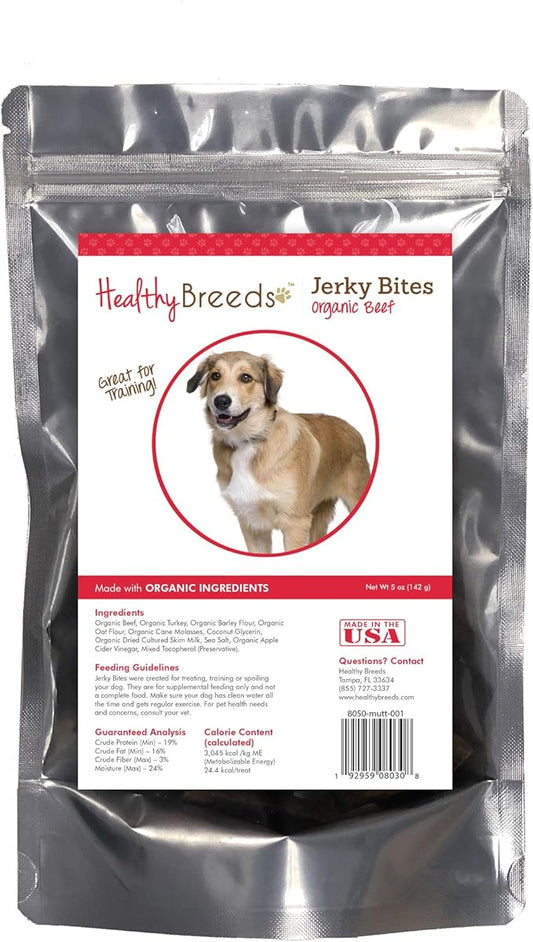Healthy Breeds Mutt Jerky Bites Beef Recipe Dog Treats 5 oz