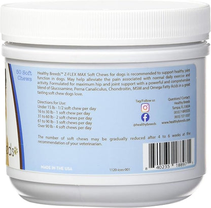 Healthy Breeds Icelandic Sheepdog Z-Flex Max Hip and Joint Soft Chews 50 Count