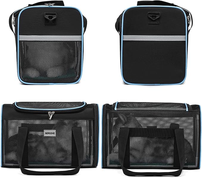 Frame Soft Surface pet Carrier, cat, Dog and Rabbit Airline-Approved pet Transport Carrier, Non-Collapse Deformation and Safety Special Zipper Hook Design.