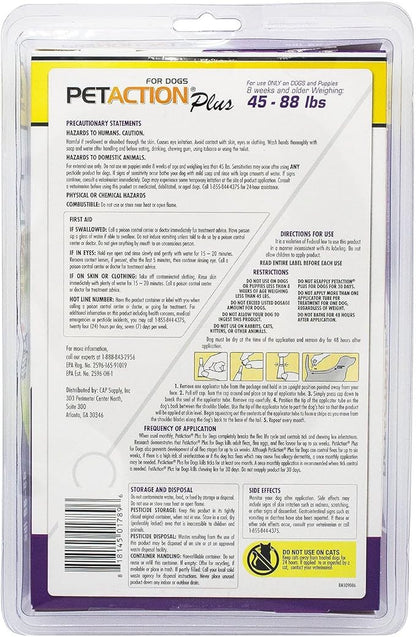 Pet Action Plus for Dogs, 8 Doses - 45 to 88 lbs.